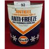 Image 1 : VINTAGE GULF OIL 1 GALLON ANTIFREEZE TIN