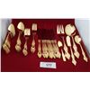 Image 1 : 45 PC ROYAL SEALY GOLD PLATED FLATWARE SET