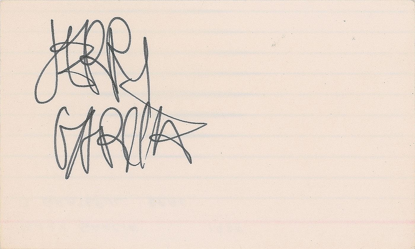 Garcia Signature Example Jerry Garcia Signature