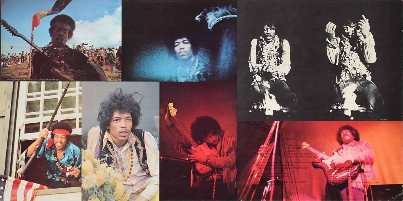 Jimi Hendrix Cry Of Love And Rainbow Bridge Original Album Cover Proofs