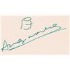 Image 1 : Andy Warhol Signature and Sketch
