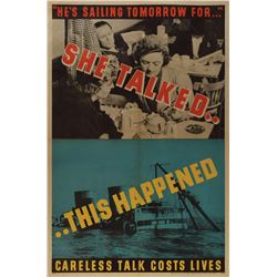 WWII 'She Talked' Poster