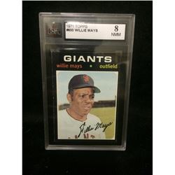 1971 Topps #600 Willie Mays (Hall Of Famer!) Rare Vintage Baseball Card (8NMM)