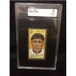 John Titus 1911 T205 Gold Border Baseball Card (KSA 5 EX)