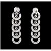Image 1 : 0.92 ctw Diamond Earrings - 18KT White Gold