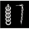 Image 2 : 0.92 ctw Diamond Earrings - 18KT White Gold