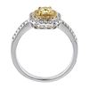 Image 3 : 0.68 ctw Yellow and White Diamond Ring - 18KT White and Yellow Ring