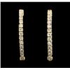 Image 1 : 1.02 ctw Diamond Earrings - 14KT Yellow Gold