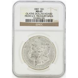 1887 MS63 NGC Morgan Silver Dollar