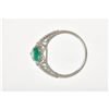 Image 3 : 1.79 ctw Emerald and Diamond Ring - 18KT White Gold