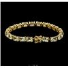 Image 2 : 20.90 ctw Aquamarine Bracelet - 14KT Yellow Gold