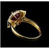 Image 3 : 3.52 ctw Ruby and Diamond Ring - 14KT Yellow Gold