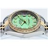 Image 3 : Rolex Ladies Two Tone Green VS Diamond Datejust Wristwatch