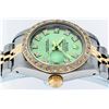 Image 4 : Rolex Ladies Two Tone Green VS Diamond Datejust Wristwatch