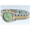 Image 8 : Rolex Ladies Two Tone Green VS Diamond Datejust Wristwatch