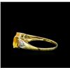 Image 3 : Citrine and Diamond Ring - 9KT Yellow Gold