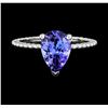 Image 2 : 2.02 ctw Tanzanite Ring - 14KT White Gold