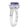 Image 3 : 1.93 ctw Tanzanite and Diamond Ring - 14KT White Gold