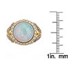 Image 4 : 4.03 ctw Ethiopian Opal and Diamond Ring - 14KT Yellow Gold