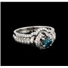 0.45 ctw Blue Diamond Ring - 14KT White Gold
