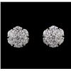 2.20 ctw Diamond Earrings - 14KT White Gold