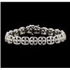 Image 1 : 7.33 ctw Diamond Bracelet - 14KT White Gold