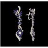Image 3 : 6.00 ctw Sapphire and Diamond Jewelry Suite - 14KT White Gold