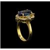 Image 4 : 5.13 ctw Tanzanite and Diamond Ring - 14KT Yellow Gold