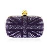 Alexander McQueen Purple Suede Jewel Embroidered Clutch