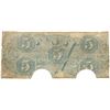 Image 2 : 1863 $5 The Confederate States of America Note T-60 CC