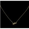 14KT Yellow Gold Bow Necklace