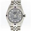 Rolex Stainless Steel Meteorite Diamond Sapphire DateJust Men's Watch