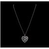 1.11 ctw Diamond Pendant & Chain - 14KT White Gold