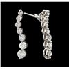 Image 2 : 1.50 ctw Diamond Earrings - 14KT White Gold