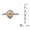 Image 4 : 0.73 ctw Yellow and White Diamond Ring - 14KT White and Yellow Ring