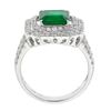 Image 3 : 3.76 ctw Emerald and Diamond Ring - 18KT White Gold