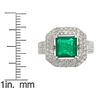 Image 4 : 3.76 ctw Emerald and Diamond Ring - 18KT White Gold