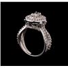 Image 4 : 14KT White Gold 1.20 ctw Diamond Ring