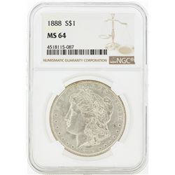 1888 MS64 NGC Morgan Silver Dollar