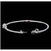 Image 3 : 1.14 ctw Diamond Bangle Bracelet - 14KT White Gold