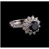 2.50 ctw Black Diamond Ring - 14KT White Gold