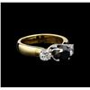 2.11 ctw Black and White Diamond Ring - 14KT Yellow Gold