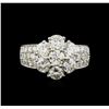 Image 2 : 14KT White Gold 3.17 ctw Diamond Ring