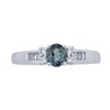 0.47 ctw Alexandrite and Diamond Ring - 18KT White Gold