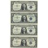 Image 1 : 1957 $1 AU/Unc Silver Certificate Currency Lot of 4