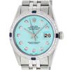 Rolex Mens SS Blue Diamond And Sapphire Datejust Wriswatch