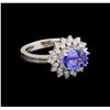 14KT White Gold 1.79 ctw Tanzanite and Diamond Ring
