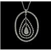 14KT White Gold 1.64 ctw Diamond Pendant With Chain