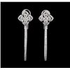 1.72 ctw Diamond Earrings - 14KT White Gold