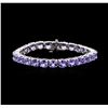 27.02 ctw Tanzanite Bracelet - 14KT White Gold